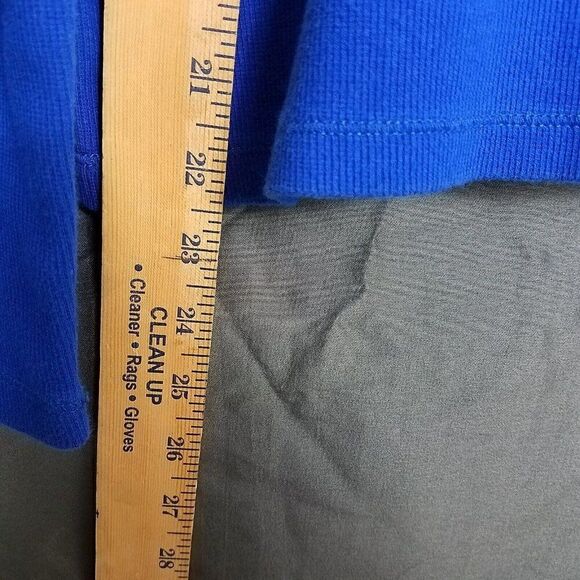 Rafaella XL Ribbed Royal Cobalt Blue Long Sleeve Turtleneck Pullover - Picture 13 of 13